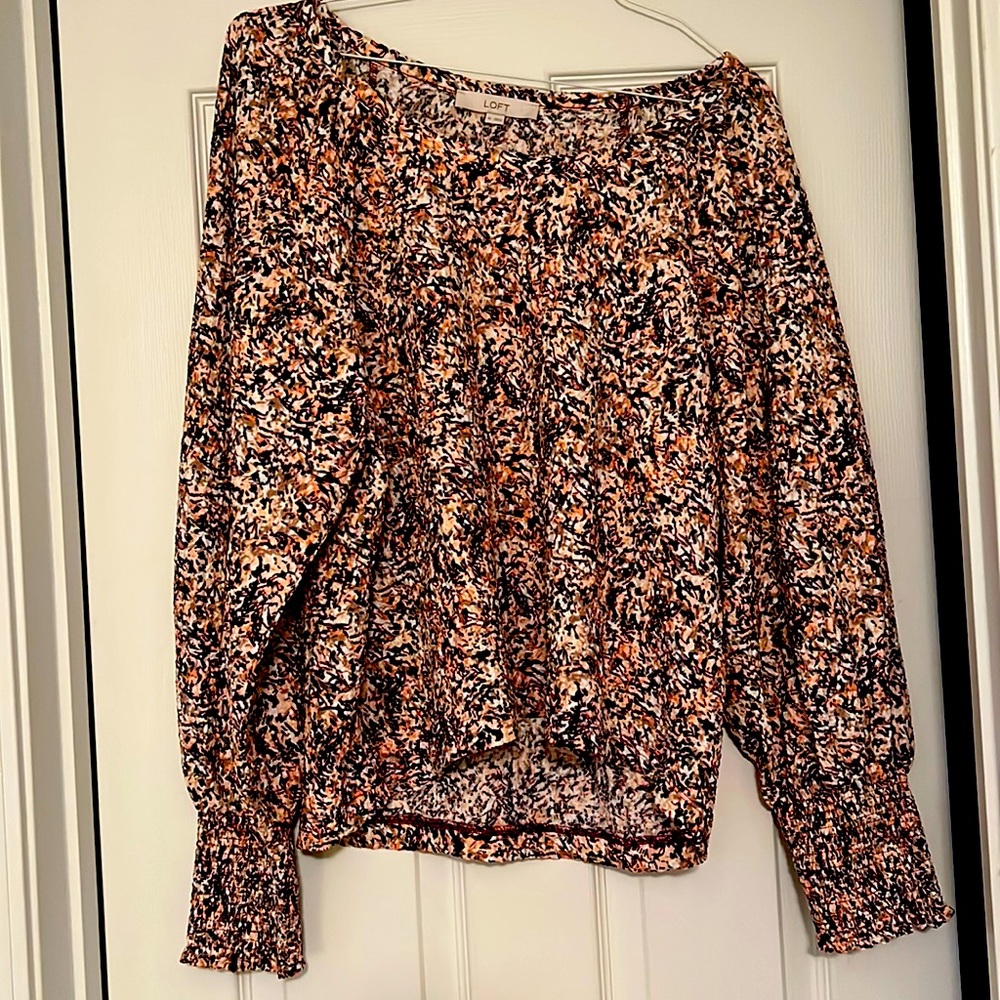 NWOT | LOFT cuffed sleeve blouse